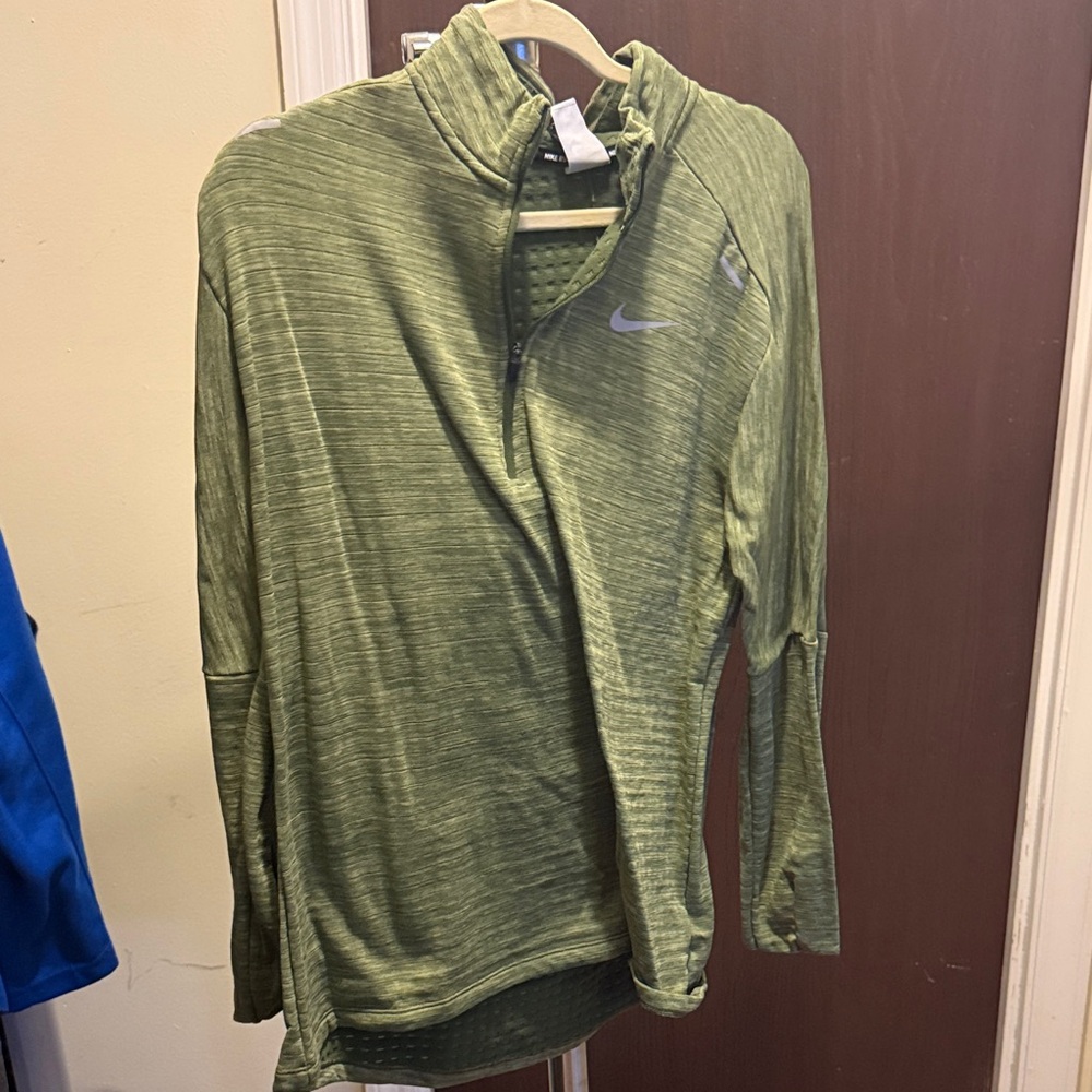 Nike Olive Green Half-Zip Top
